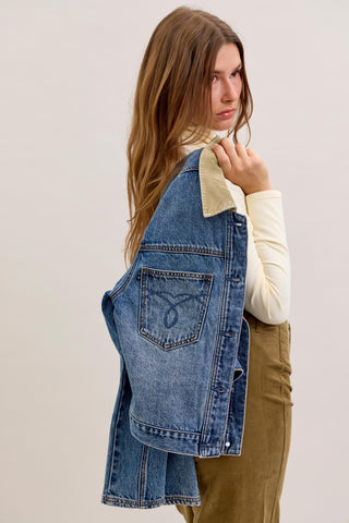 Judy Blue Rigid Barn Corduroy Denim Jacket 7886