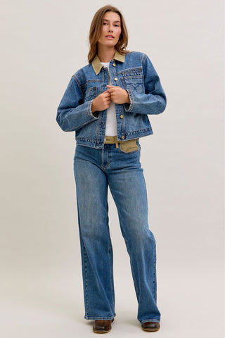 Judy Blue Rigid Barn Corduroy Denim Jacket 7886