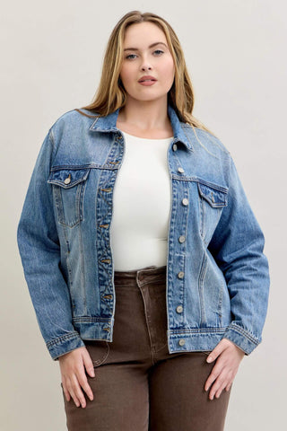 Judy Blue Rigid Magic Boyfriend Denim Jacket 7887