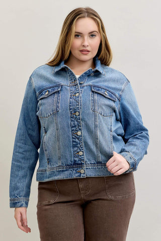 Judy Blue Rigid Magic Boyfriend Denim Jacket 7887