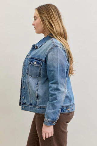 Judy Blue Rigid Magic Boyfriend Denim Jacket 7887