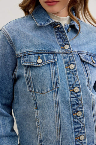 Judy Blue Rigid Magic Boyfriend Denim Jacket 7887