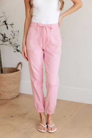 Judy Blue Regina High Rise Garment Dyed Denim Jogger - Exclusive