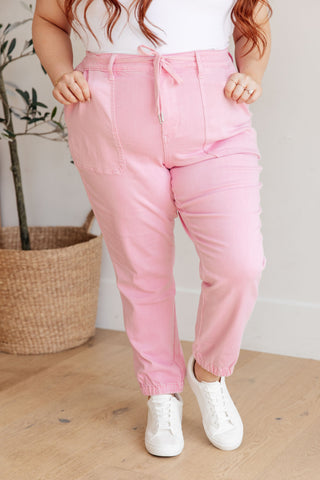 Judy Blue Regina High Rise Garment Dyed Denim Jogger - Exclusive