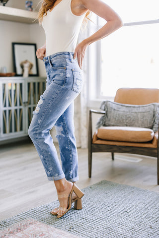 Judy Blue Juliet Star Crossed Boyfriend Jeans - Exclusive