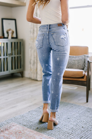 Judy Blue Juliet Star Crossed Boyfriend Jeans - Exclusive
