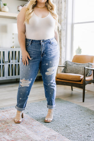 Judy Blue Juliet Star Crossed Boyfriend Jeans - Exclusive