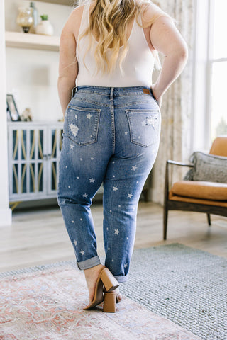 Judy Blue Juliet Star Crossed Boyfriend Jeans - Exclusive