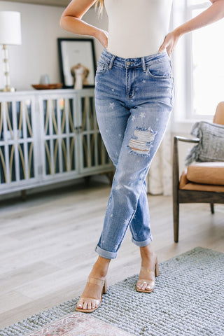 Judy Blue Juliet Star Crossed Boyfriend Jeans - Exclusive