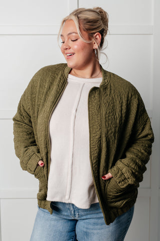One Eleven North Jungle Explorer Quilted Zip Up Jacket