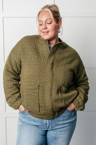 One Eleven North Jungle Explorer Quilted Zip Up Jacket