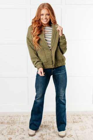 One Eleven North Jungle Explorer Quilted Zip Up Jacket