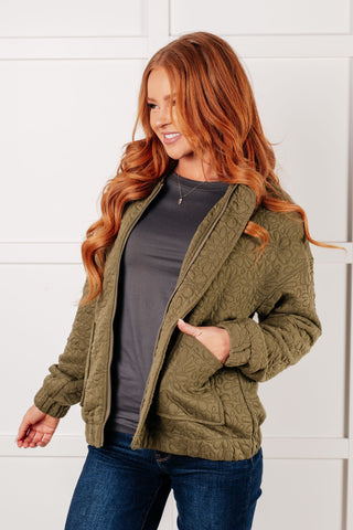 One Eleven North Jungle Explorer Quilted Zip Up Jacket