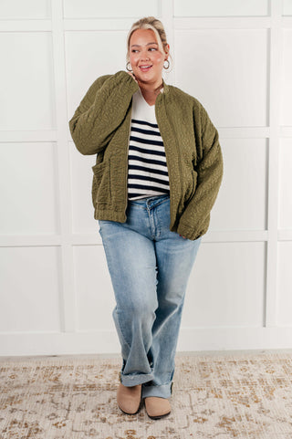 One Eleven North Jungle Explorer Quilted Zip Up Jacket