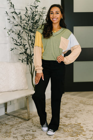 One Eleven North Jungle Trails Colorblock Top