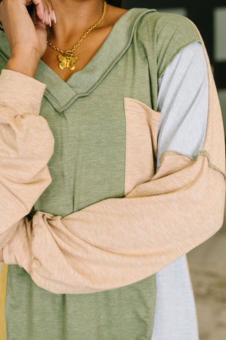 One Eleven North Jungle Trails Colorblock Top