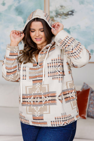 Sew in Love Just Going For It Aztec Hoodie