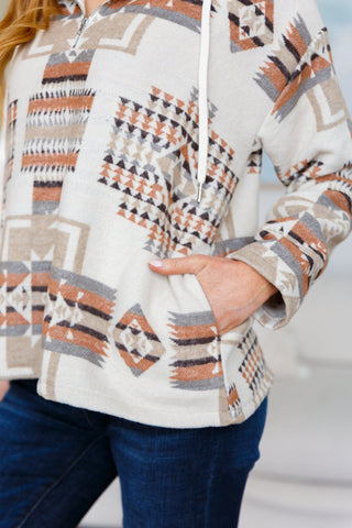 Sew in Love Just Going For It Aztec Hoodie