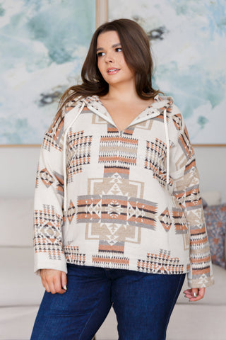 Sew in Love Just Going For It Aztec Hoodie