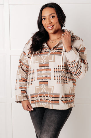 Sew in Love Just Going For It Aztec Hoodie
