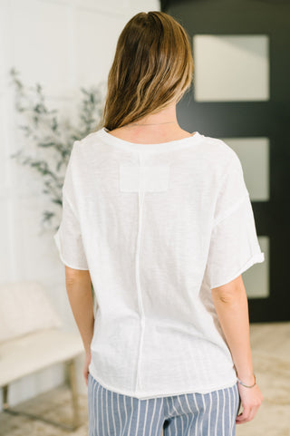 Dear Scarlett Just Like That Relaxed Heather Tee in Ivory