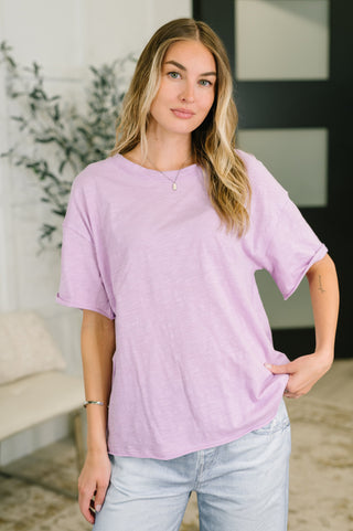 Dear Scarlett Just Like That Relaxed Heather Tee in Lilac