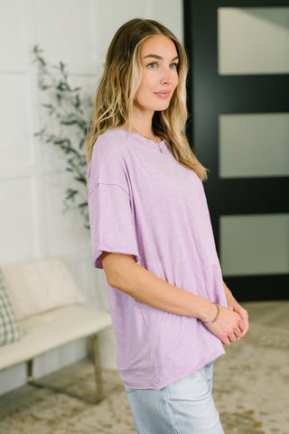 Dear Scarlett Just Like That Relaxed Heather Tee in Lilac