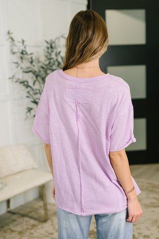 Dear Scarlett Just Like That Relaxed Heather Tee in Lilac