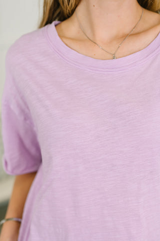 Dear Scarlett Just Like That Relaxed Heather Tee in Lilac