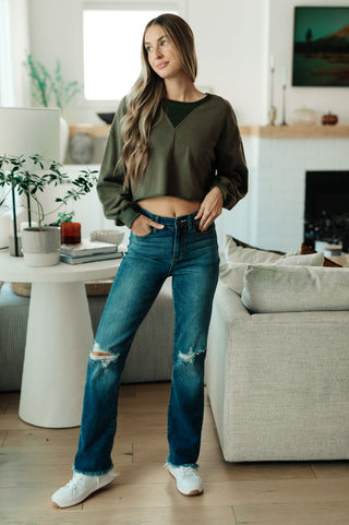 One Eleven North Just a Casual Crop Pullover