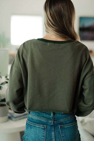 One Eleven North Just a Casual Crop Pullover