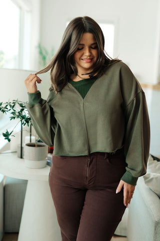 One Eleven North Just a Casual Crop Pullover