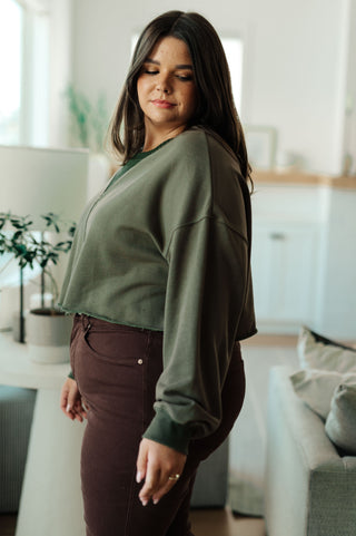 One Eleven North Just a Casual Crop Pullover