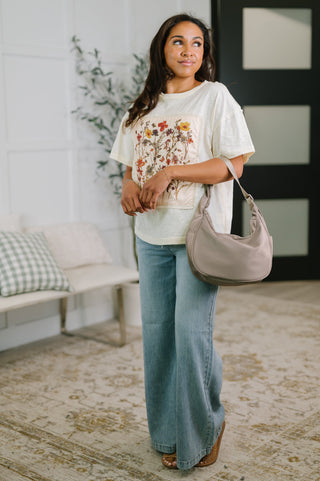 Haptics Knee Deep in Flowers We Applique Top