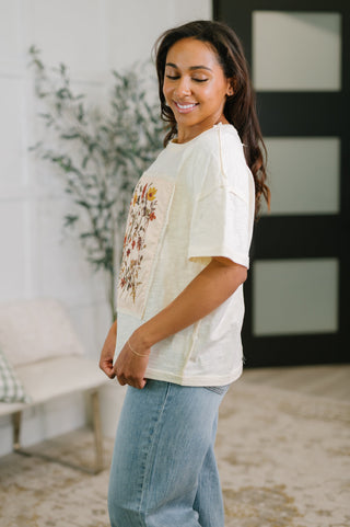 Haptics Knee Deep in Flowers We Applique Top