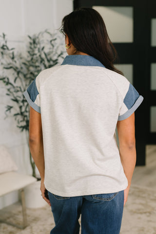 One Eleven North Knowing Me Collared Henley Top