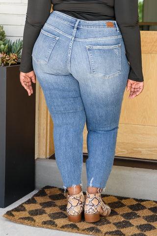 Judy Blue Kyla Destroyed Hi Waist Relaxed Fit - Exclusive