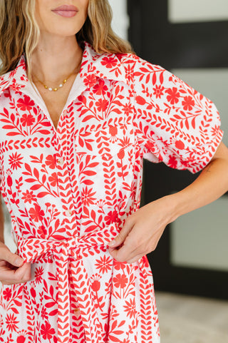 Polagram La Femme Hour Collared Button Down Dress