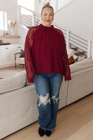 White Birch Lace on My Sleeves Blouse