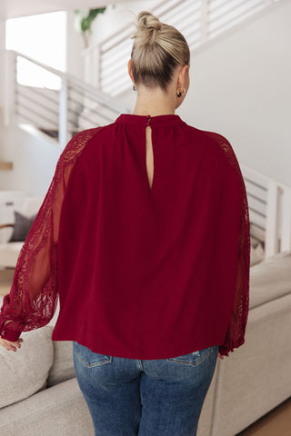 White Birch Lace on My Sleeves Blouse