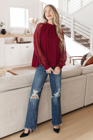 White Birch Lace on My Sleeves Blouse