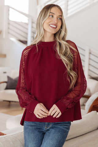White Birch Lace on My Sleeves Blouse