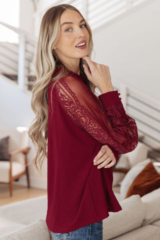 White Birch Lace on My Sleeves Blouse