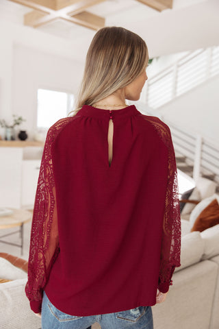 White Birch Lace on My Sleeves Blouse