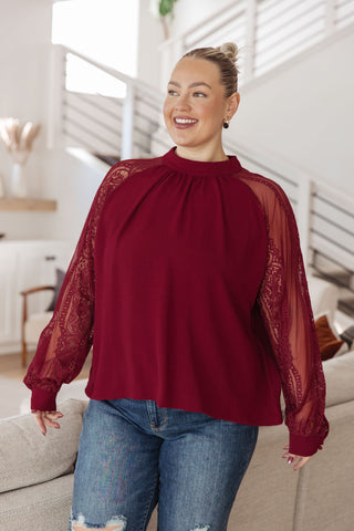 White Birch Lace on My Sleeves Blouse