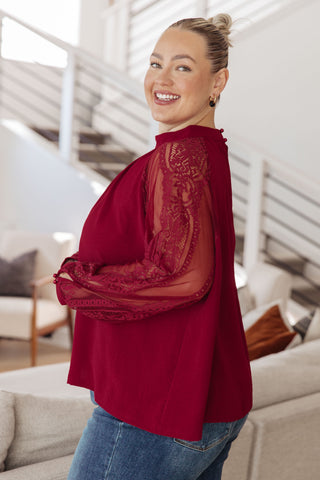 White Birch Lace on My Sleeves Blouse