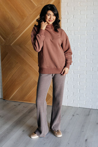Rae Mode Set Process Mineral Wash Waffle Knit Pants in Brown