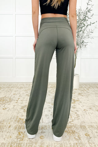 Rae Mode Leg Day Legends Straight Leg Bottoms in Grey Sage