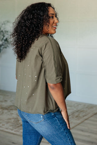 One Eleven North Less Than Stressed Asymmetrical Distressed Top