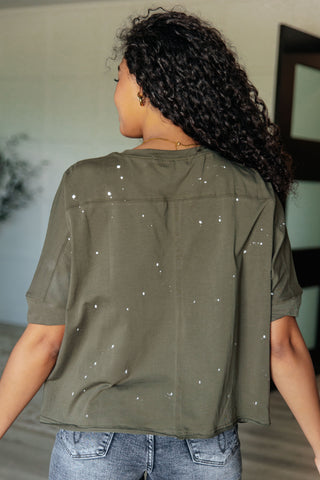 One Eleven North Less Than Stressed Asymmetrical Distressed Top